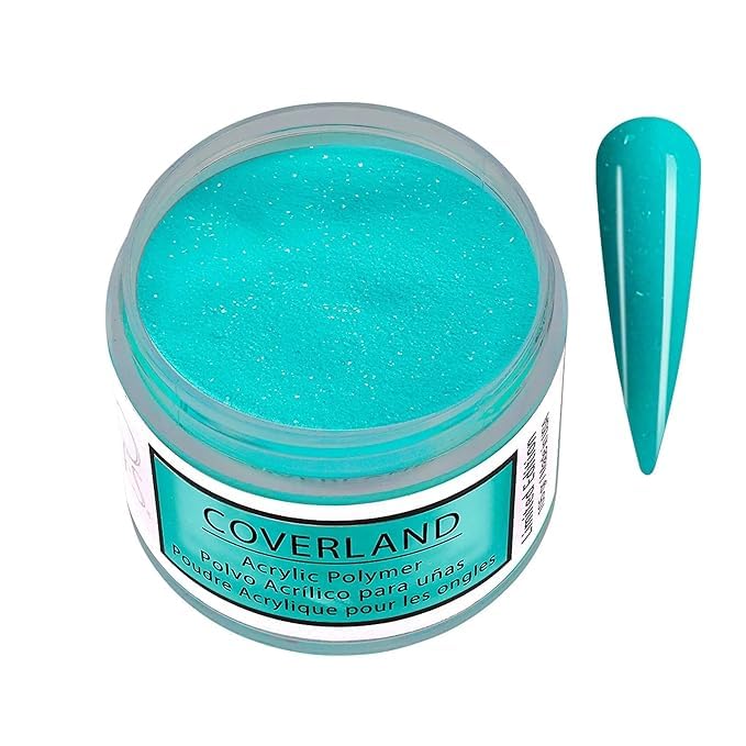 Tones Coverland Acrylic Nail Powder "Teal" - Limited Edition Acrylic Powder for Nail Design, Sculpting, and Masking Nail Bed Imperfections - Professional Acrylic Nail Supplies - (1.5 Oz)