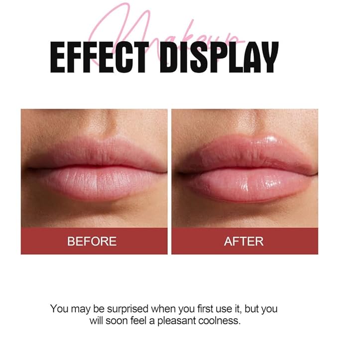 Natural Spicy Lip Plumping Booster Lip Plumping Oil，Lip Plumper Gloss, Ultra-Hydrating & Nourishing Plump and Pout Lip Plumper, Glossy Finish Fuller Lip Plumping Lip Gloss for Women Girls(02#)