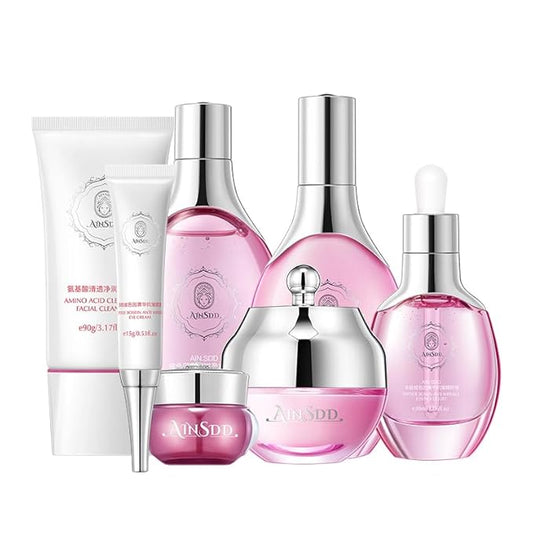Hyaluronic Acid Anti Aging Skin Care Set Daily Skincare Kit For Women Gift Set 7 Pieces Women Beauty Set