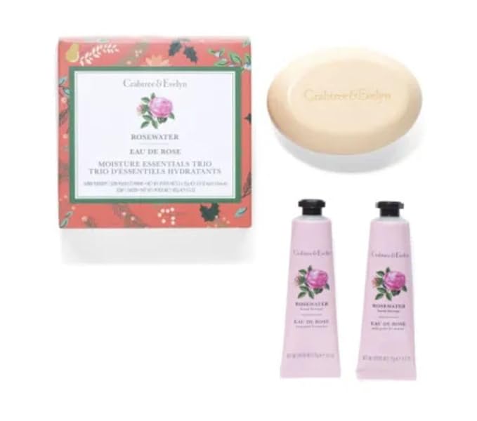 Crabtree & Evelyn Rosewater Bar Soap & Hand Therapy Gift Set