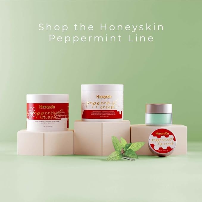 Lip Exfoliator Scrub and Lip Treatment - Gentle Lip Repair for Dry Cracked Lips and Lip Scrubs Exfoliator and Moisturizer - All Naturals Lip Brightening for Dark Lips (Peppermint)