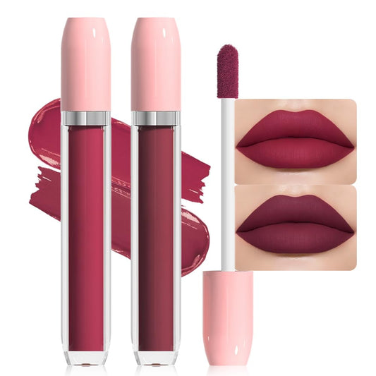 BINGBRUSH Super Matte Longwear No-Budge Stay On Smudge Proof Liquid Lipstick Long Lasting Makeup for Women,Highly Pigmented Color and Instant Shine, Cheeky