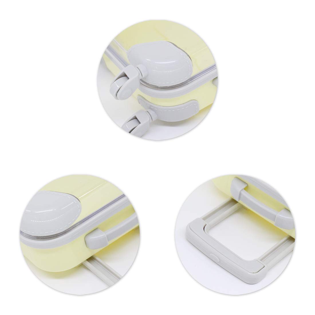 False Eyelash Storage Box, Portable Travel Organizer Mini Luggage False Eyelash Tray Makeup Tool (PALE YELLOW)