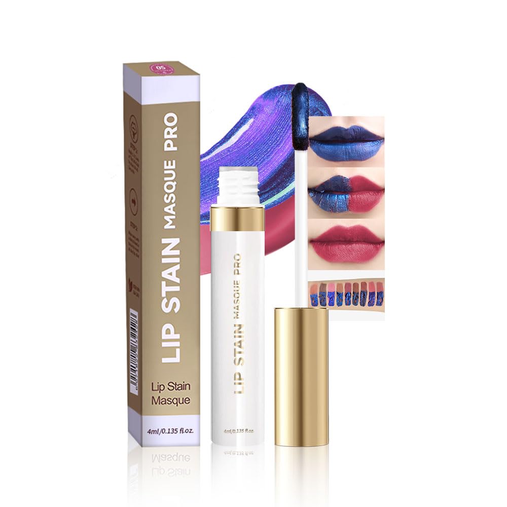 Lip Stain - Wipe-Off & Peel Off Lip Color | Waterproof, Long Lasting, Transfer-Resistant, Smudge-Proof Lip Tint | Easy Wipe Finish, High Pigment | All-Day Vibrant Kiss-Proof Lip Stain,Soft Rosy Brown