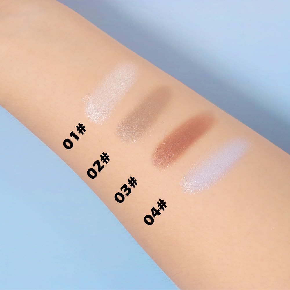 Light Blue Shimmer Single Eye Shadow Palette Makeup with Mirror,Neutral Powder Monochrome Eyeshadow for Older Women,Waterproof Long Lasting Naturing-Looking sombras para ojos