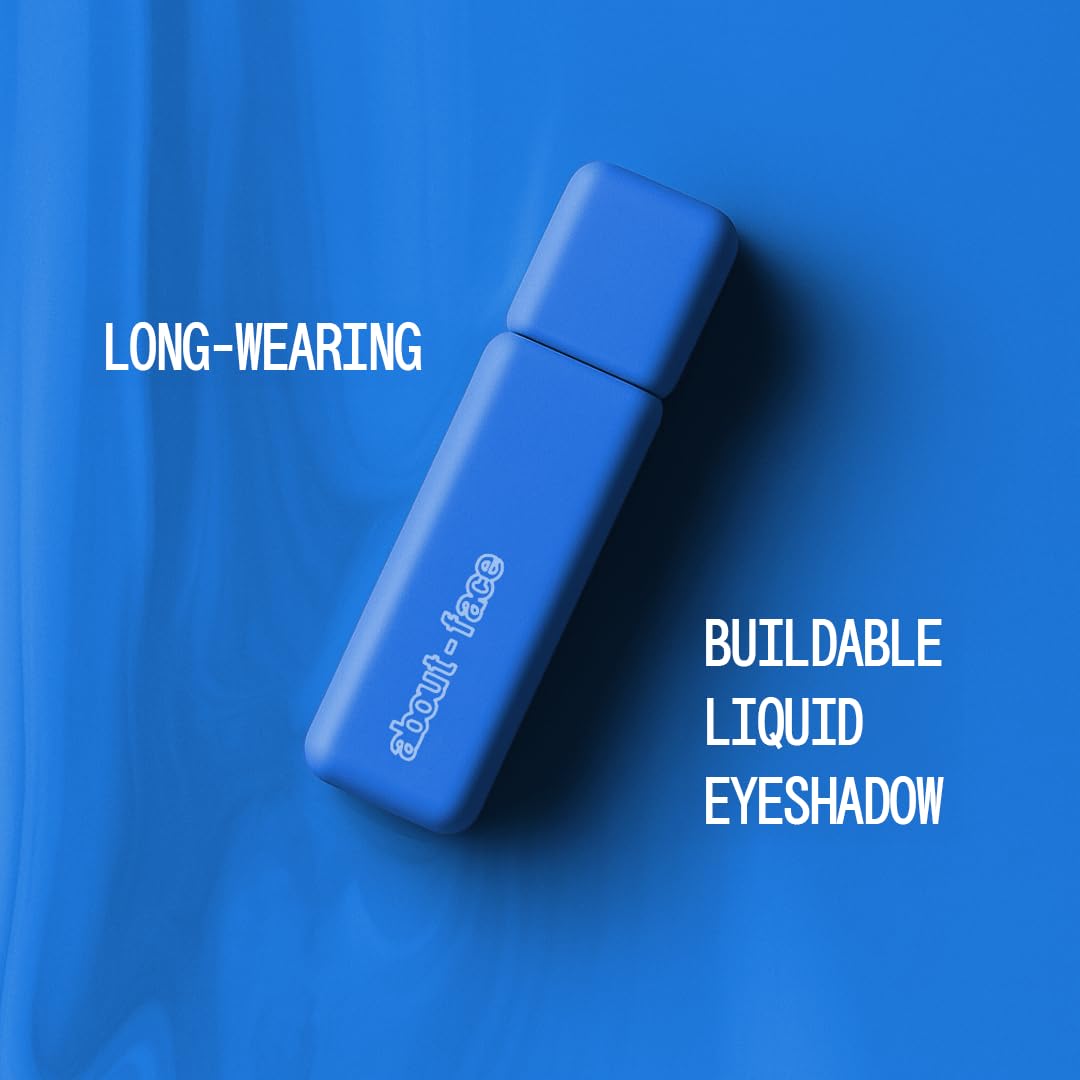 about-face Matte Fluid Eye Paint Sweet Disposition – High-Pigment Liquid Eyeshadow, Long-Lasting, No-Budge Matte Finish, Vegan & Cruelty-Free (Cornflower Blue)