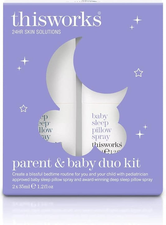 THISWORKS Parent and Baby Sleep Duo Pillow Spray Gift Set, A Blissful Nighttime for You and Your Child, 1 Set