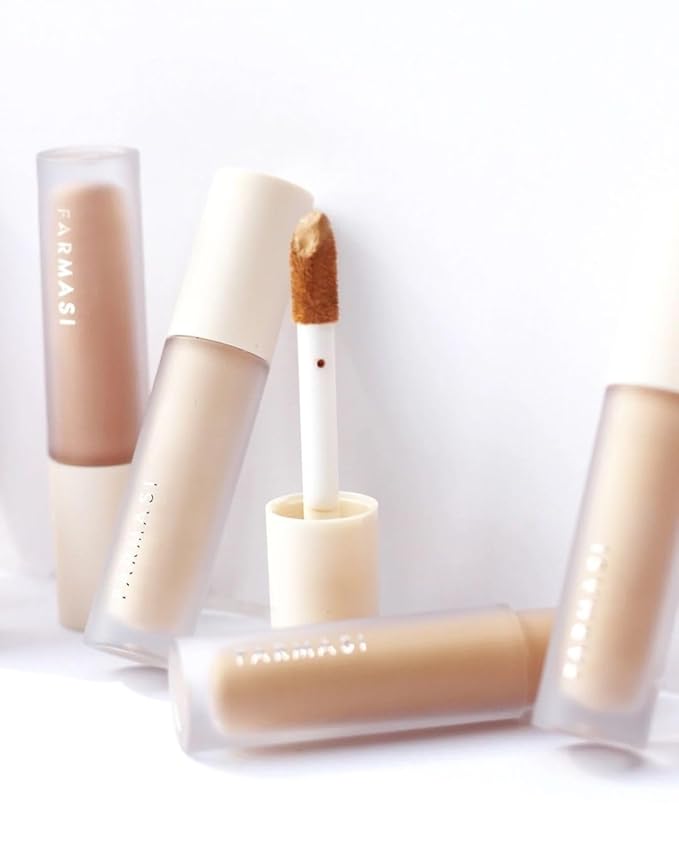 FARMASI Vfx Pro Liquid Concealer Makeup, All-in-one Full Coverage, Highly Pigmented Concealer for All Skin Type, Hide Shadows & Imperfections, Enhance Skin Fullness Foundation Concealer 0,24 Fl Oz W03