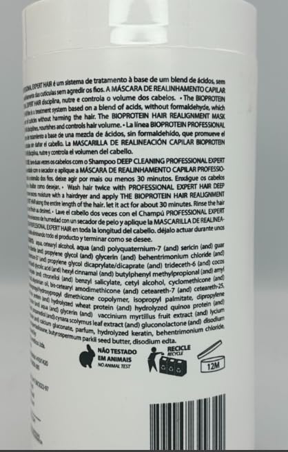 Expert Hair Botox Kit - Anti-Frizz, Thermo-Active, Natural Look, Queratina para El Cabello, 2x 1kg/35.3 oz, For All Hair Types and Textures, Cream, B-tox kit (Smooth + Bio)