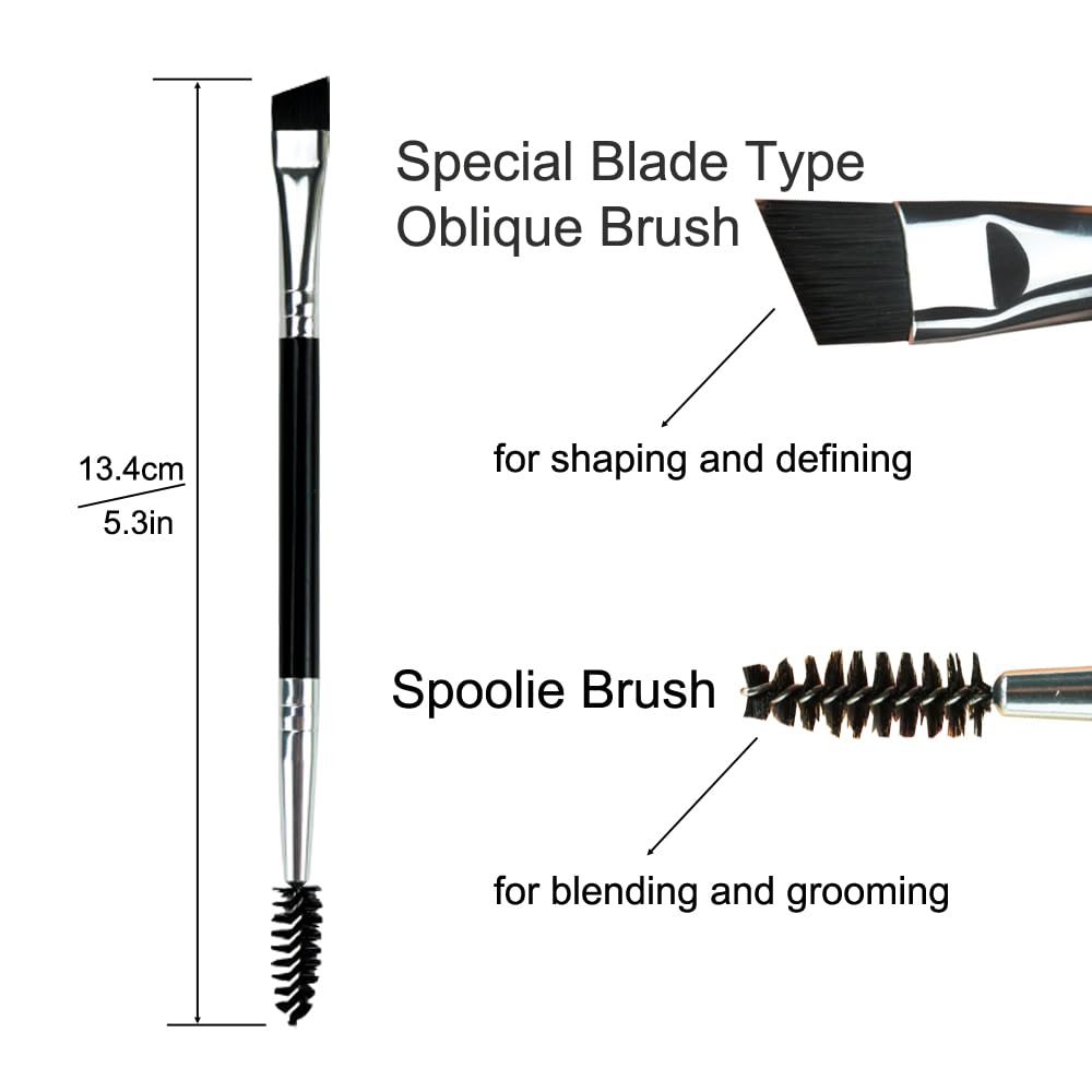 Upgraded Eyebrow Stamp Pencil Kit for Eyebrows Makeup, with Waterproof Eyebrow Pen, Black Eyebrow Eyeliner, Eyebrow Pomade, Specially Customized Blade Shaped Eyebrow Brush and Eyebrow Razor