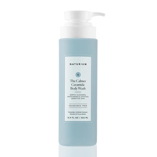 Naturium The Calmer Ceramide Body Wash, Frangrance-Free, Cleansing & Moisturizing for Dry, Sensitive Skin, Dermatologist-Tested, Paraben & Cruelty-Free, 16.9 oz