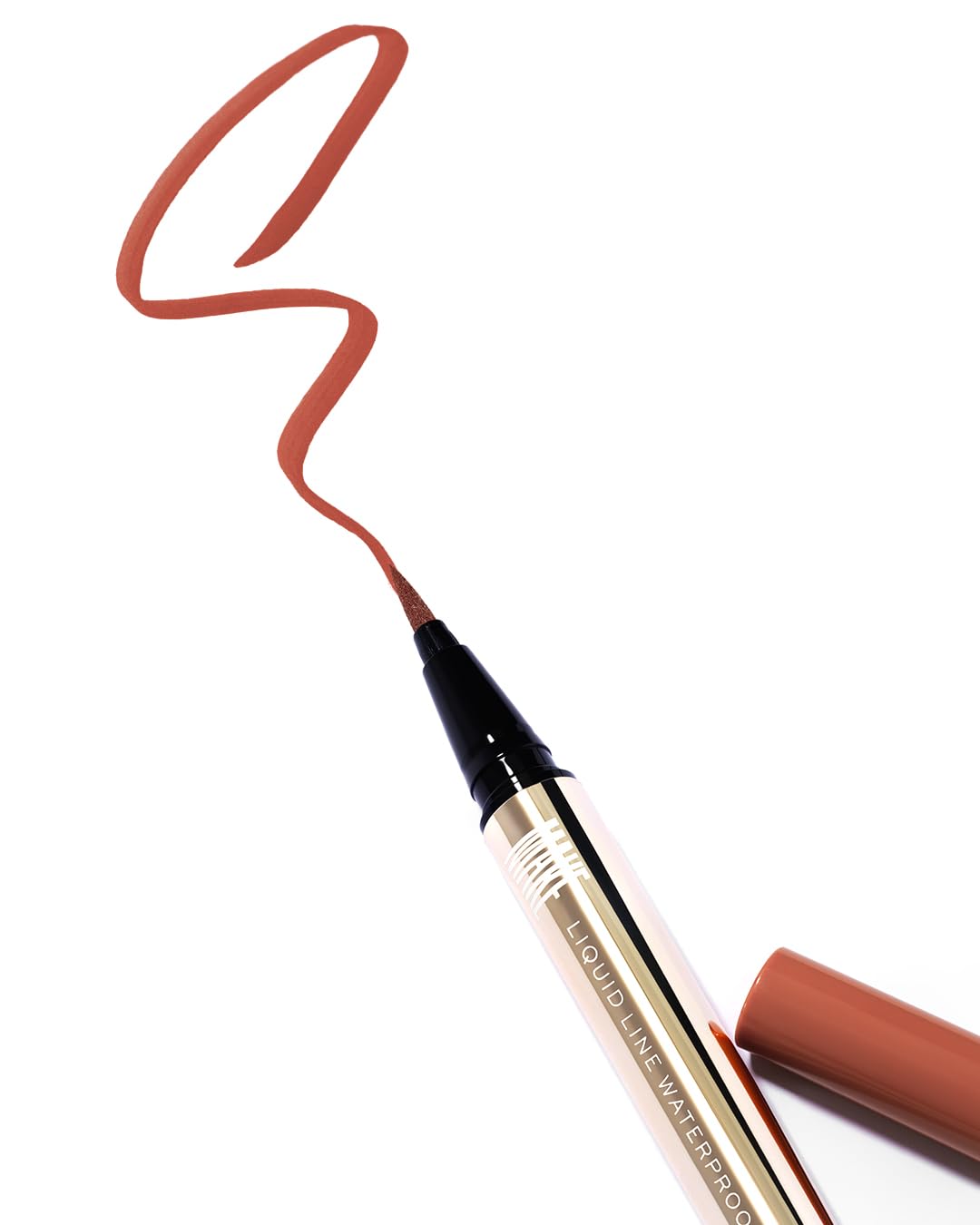 MAKE Beauty Liquid Line Waterproof Liquid Eyeliner Pen. Smudge-Proof Felt Tip for Precise Application of Lines, Wings, and Graphics. Long Lasting Eye Liner - Shade, Horizon Line