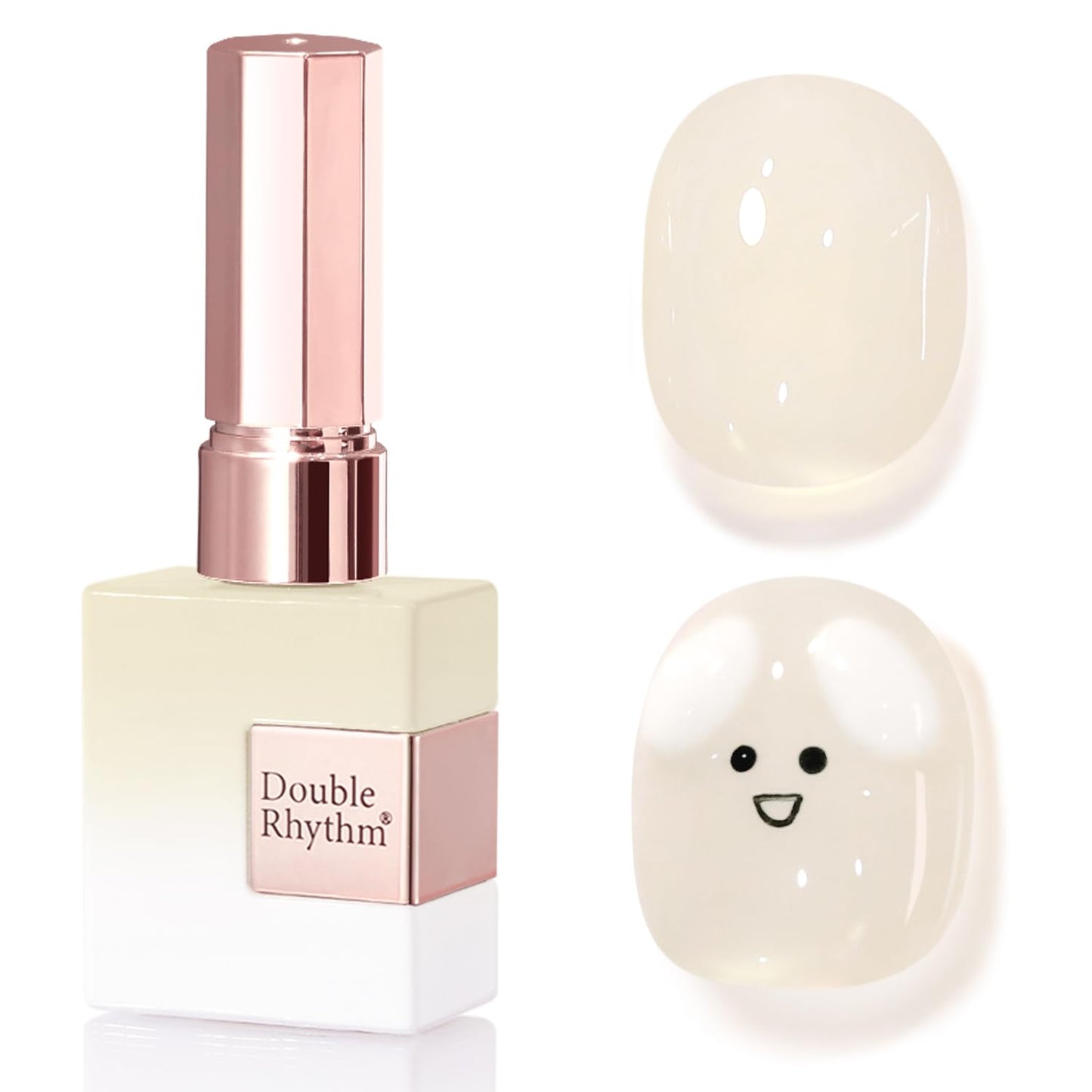 Double Rhythm 0.50 OZ Translucent Gel Polish Same Color Same Bottle Sheer Pastel Neutral Natural Milky 15 ML Jelly UV Nail Art DIY at Home (Beige-A1621)