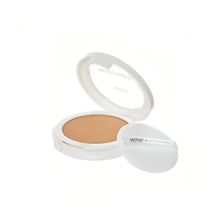 KISS Cover and Care Acne Control Pressed Powder Shine Free Face Light Weight Makeup Setting Powder - APP340 (Caramel)