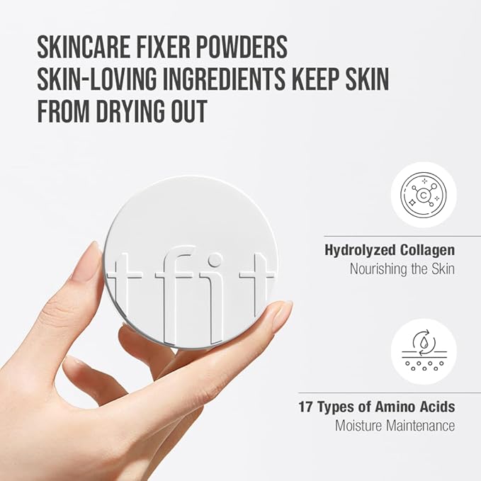 Translucent Set Finishing Powder - Sebum Control Face Loose Powder, Matte & Silky Finish, Lightweight, Long-lasting, Korean Makeup, 0.24 Oz. (01 White, 0.24 Oz.)
