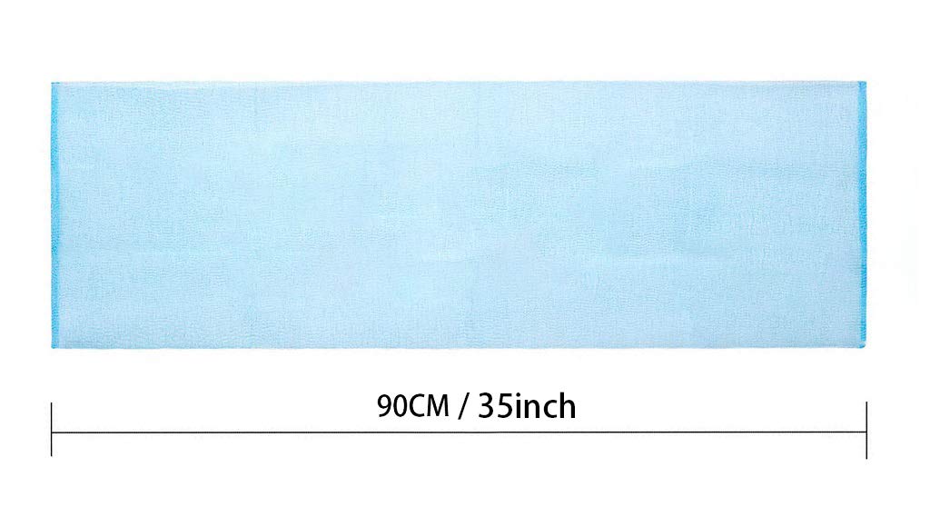 ARCH&M Exfoliating Back Scrubber & Body Washcloth (3 Pack), 35-Inch Japanese Exfoliation Towel for Shower, Deep Cleansing Nylon Beauty Cloth for Smooth Skin (Black Off-White Navy-Blue)