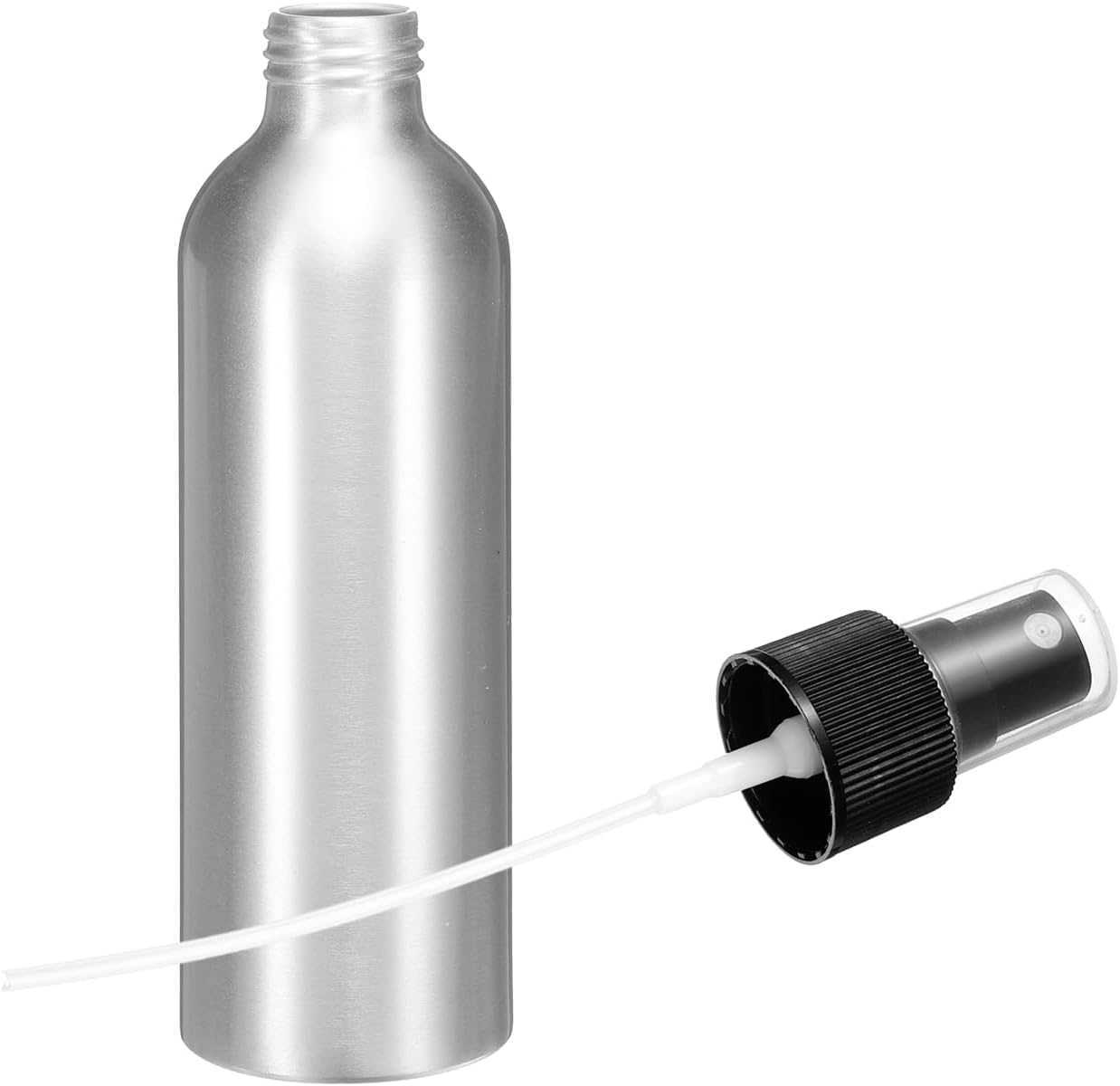 HARFINGTON Aluminum Fine Mist Spray Bottles 200ml/6.7oz Metal Small Liquid Alcohol Refillable Travel Container with Black Plastic Nozzle Cap for Perfume Skincare Cosmetic Storage Bottle