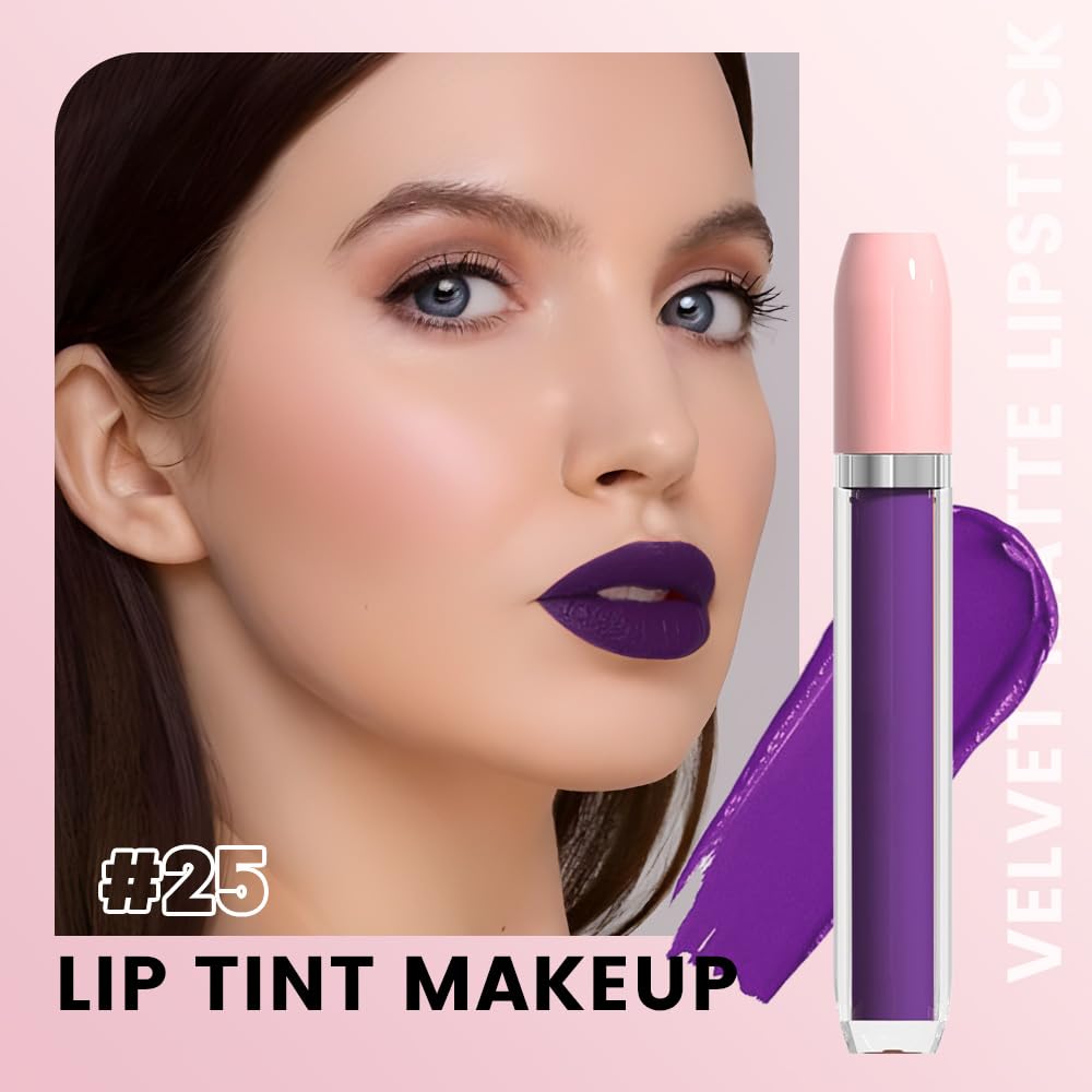 BINGBRUSH Super Matte Longwear No-Budge Stay On Smudge Proof Liquid Lipstick Long Lasting Makeup for Women,Highly Pigmented Color and Instant Shine, Cheeky