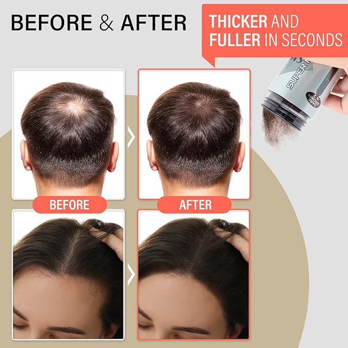 SMH Plant-Based Hair Fibers MADE IN JAPAN – Instantly Conceals Thinning Hair –Long-Lasting, Natural Look – Sweat, Water & Wind Resistant – For Men & Women (10g, Dark Blond)