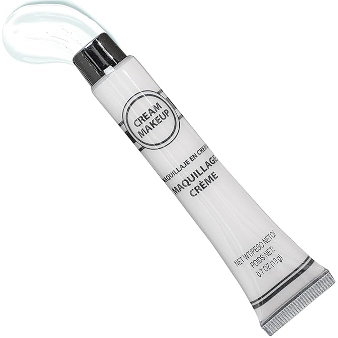 White Cream Makeup Costume Accessory - 0.7 Oz, 1 Count - Bold and Long-Lasting - Easy-to-Apply & Full Coverage For Exceptional Transformations