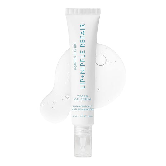 NOTHING FITS BUT Lip & Nipple Repair Oil Serum for Maternity & Nursing, Lanolin Free, Safe for Breastfeeding and Cracked Nipple (0.8 Fl Oz / 25 ml)