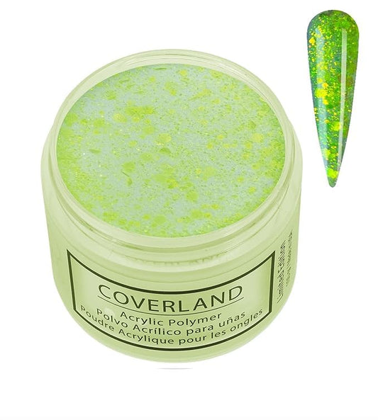 Tones Coverland Acrylic Powder | Electric Yellow | 1.5 Oz | Limited Edition for Nail Design | Sculpting | Masking Bed Imperfections | Professional Supplies