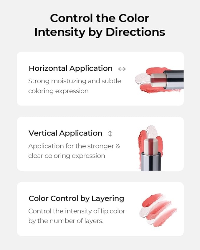 GRAFEN Triple Color Lip Balm Coral Red 0.13 oz | Tinted Lip Balm for Men | Korean Lip Butter Triple Layers of Lip Care & Coloring | Metal Container & Magnetic Cover.