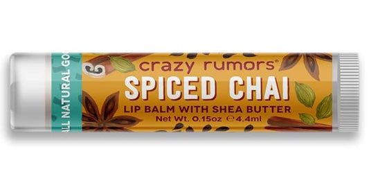 Crazy Rumors Spiced Chai Lip Balm. 100% Natural, Vegan, Plant-Based, Made in USA (1-Pack)