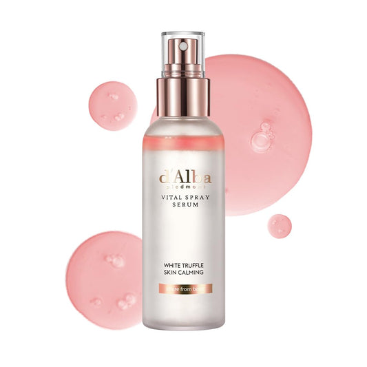 d'alba Piedmont Italian White Truffle Vital Spray Serum, Vegan Skin Care, Calming and Hydrating Facial Mist for Red and Sensitive Skin, Glow Serum, Surfactant Free, All in One, Korean Skin Care