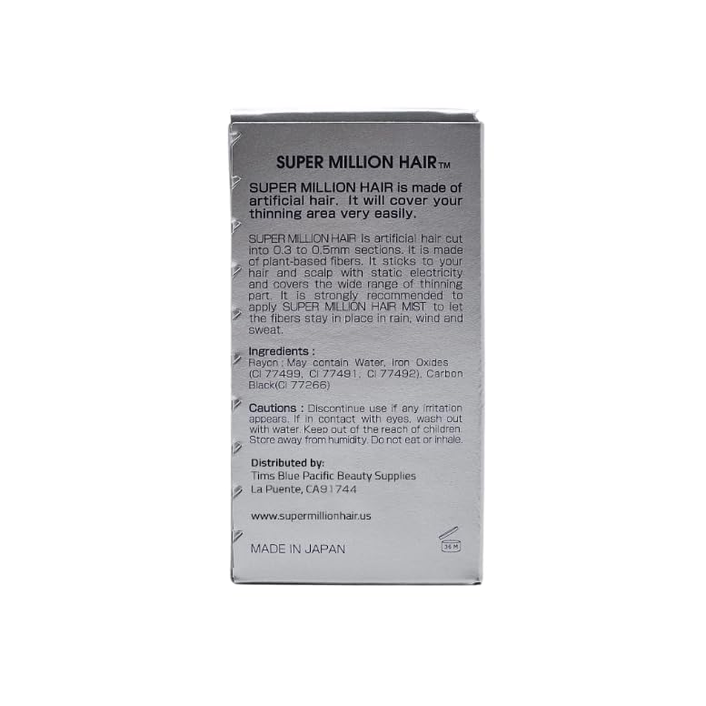 SMH Plant-Based Fibers MADE IN JAPAN – Instantly Conceals Thinning Hair –Long-Lasting, Natural Look – Sweat, Water & Wind Resistant – For Men & Women (10g, Medium Blond)