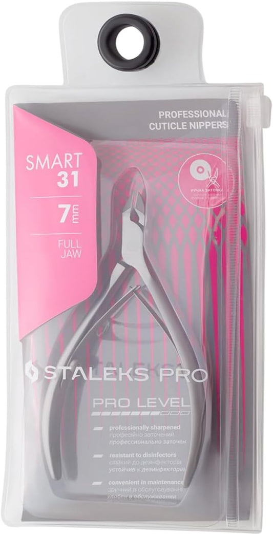 Staleks Pro SMART 31 Cuticle Nippers – 7mm Blade Cuticle Trimmer – Sharp & Durable Stainless Steel – Professional Manicure Tool