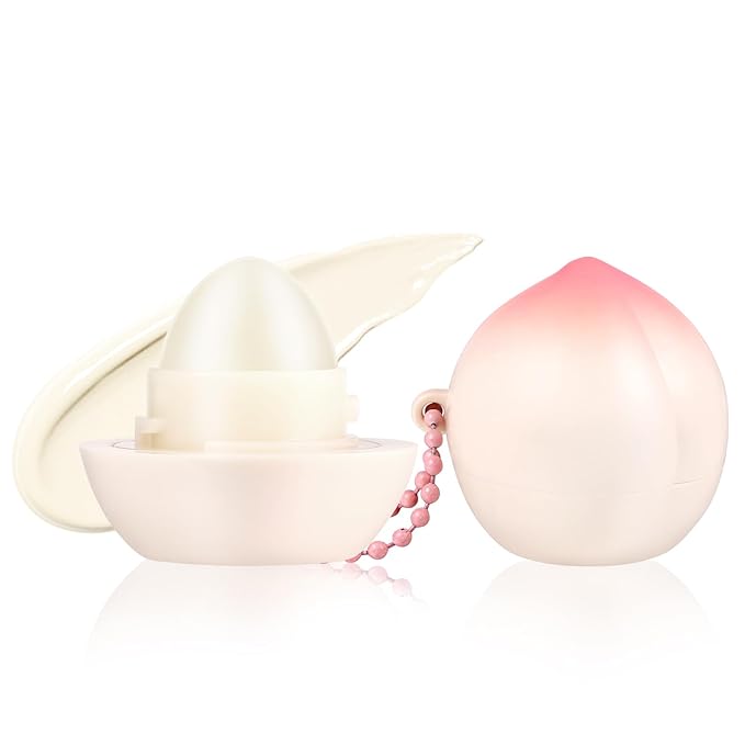 KISSIO Lip Balm,Peach Lip Balm,Lip Care with Sunflower,Olive and Coconut oils,Moisturize and Soothe Dry Chapped Lips,Make Lips Soft,Cruelty Free,0.12 oz(01#Peach)