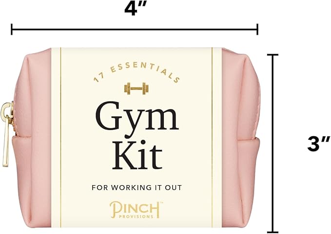 Pinch Provisions Gym Kit, includes 15 Personal Care Essentials for Wellness & Beauty, Perfect for Gifts, Gym Bags, Duffle Bags & Lockers (Blush)