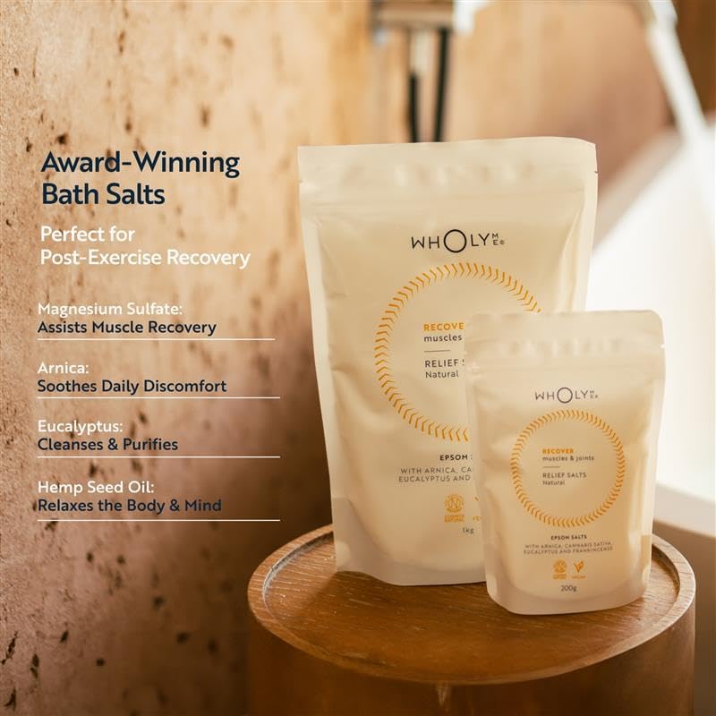 Epsom Salt Bath Salts - Natural Bath Soak for Muscle and Joint Recovery with Arnica, Frankincense and Eucalyptus Essential Oil - Great for Post Workout and Relaxation - 35 Ounce (1Kg)