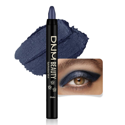 evpct Midnight Blue Shimmer Cream Eye Shadow Brightener Sticks Set for Eyes, Blue Shimmery Matte Pencil Eye shadow Applicator Stick Pen Palette Makeup Waterproof sombras en crema para ojos 31#