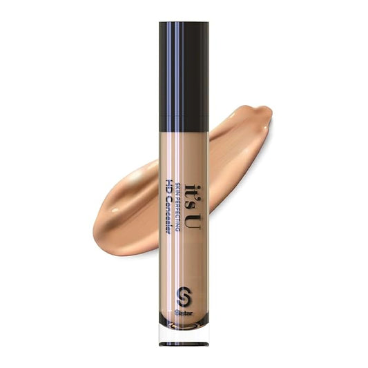 Sistar it's U Skin Perfecting HD Concealer Full Coverage Lightweight Long Lasting Correcting Liquid Contour Cover Masker Makeup 5 ml / 0.17 fl. oz (Golden Beige)
