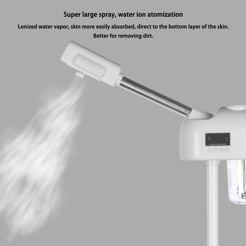 Professional Facial Steamer for Clean Skin, LCD Display, Facial Steamer for Esthetician, Use at Home & Salon, Spa with Hot Mist, Timer Function, Adjustable Height & Rolling Wheels