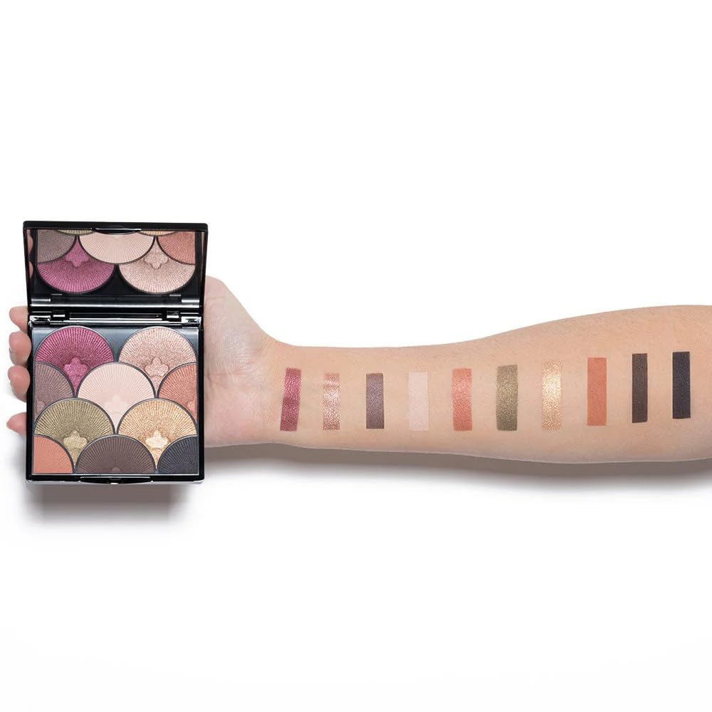 T.LeClerc Eye Shadow Palette | Retro-Chic 10-Color Nude Palette | Warm-Toned, Creamy Texture | Luminous, Long-Lasting Wear | Rich Pigments | Easy Makeup Removal (NUIT ÉTOILÉE, 18G)