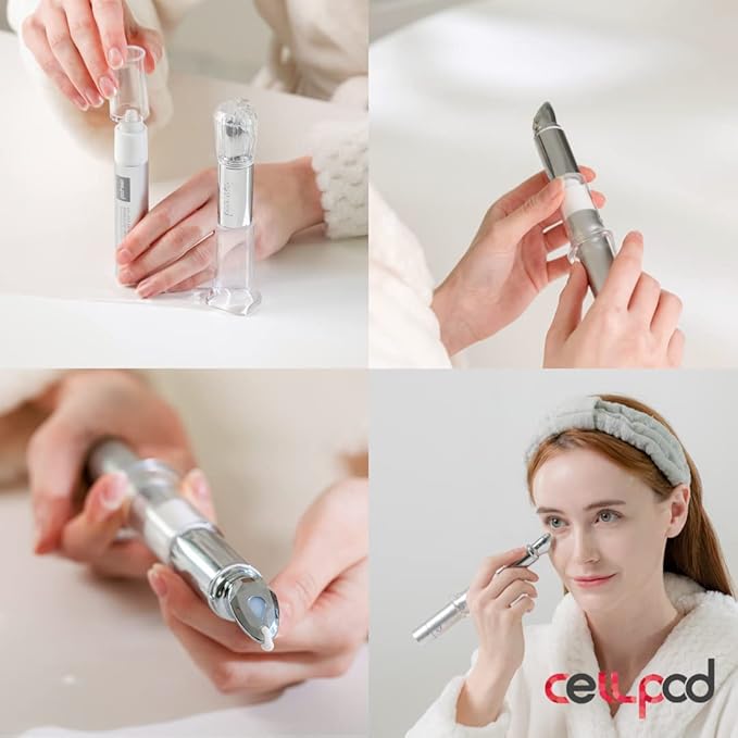 Wrinkleless Perfector & Galvanic Wrinkleless Cream - Galvanic Facial Vibration device with Eye Cream Cream 2 ea. (0.68 fl. oz. for each) - for Anti-Aging, Anti-Wrinkle, and Eye Brightening