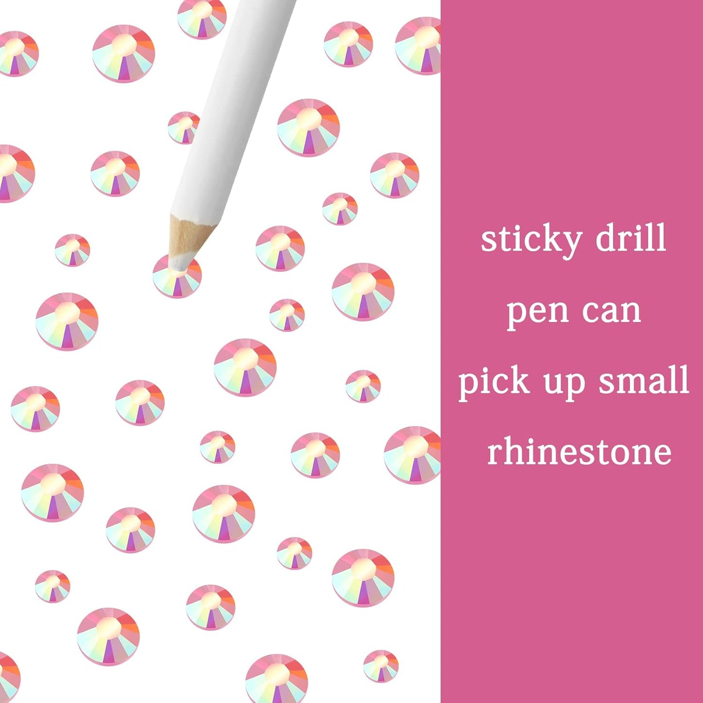 Multi Size 3mm 4mm 5mm Rhinestones Set for Nails Crafts Light Pink Non Hotfix Rhinestones Nail Gems Rhinestone Jelly AB&Round Flat Back Resin Rhinestone for Makeup Clothes Shoes Eyes Bottles Crafts