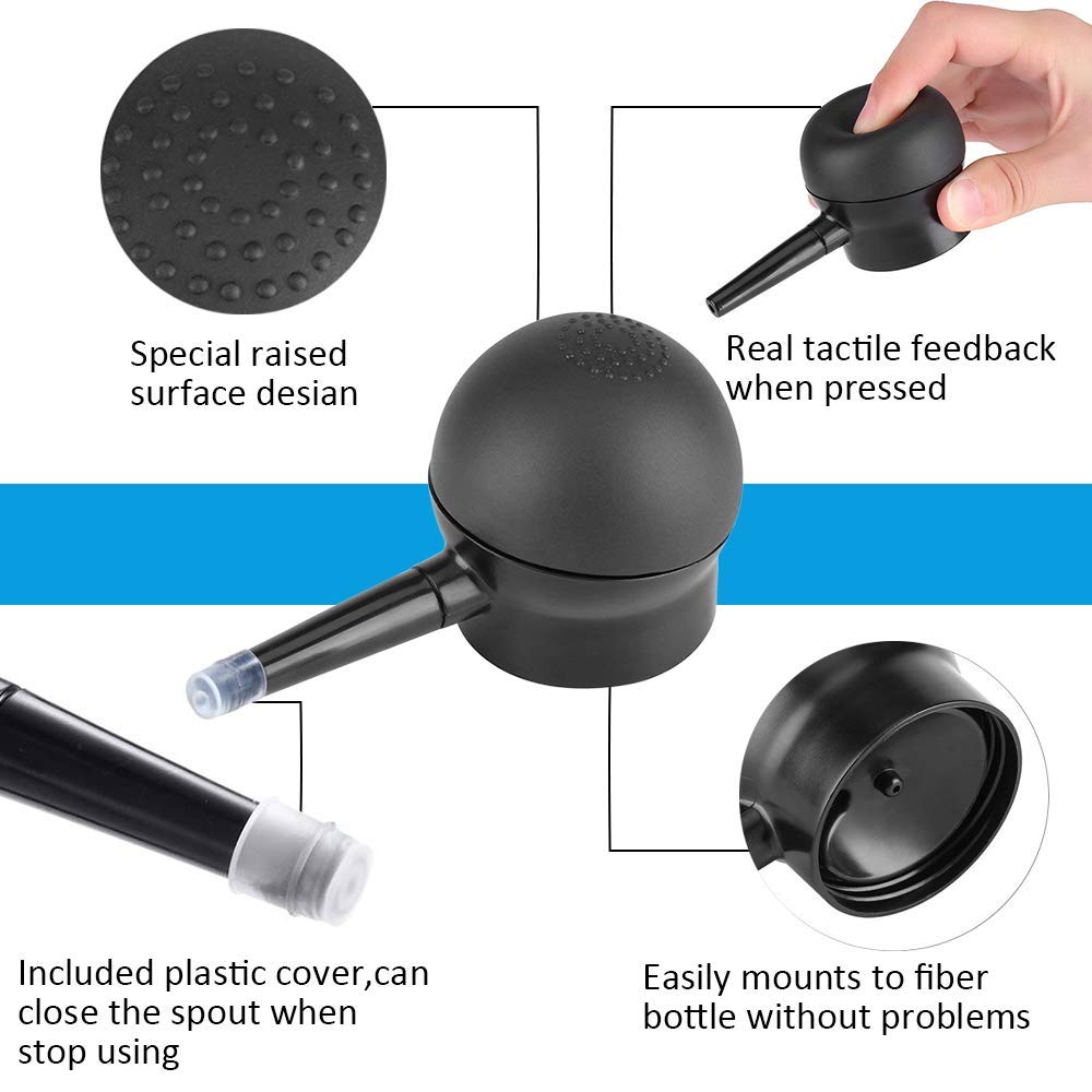 Aliver Hair Fibers for Thinning Hair with Spray Dark Brown - Undetectable Natural Formula - Thicker Fuller Hair in 15 Seconds - Conceals Hair Loss & Look Younger - Designed for Men & Women,0.97Oz