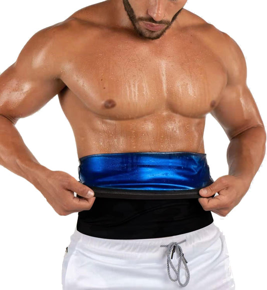 Waist Trainer Trimmer Sweat Belt Band for Men Lower Belly Fat Sauna Slimming Belt Suit Workout