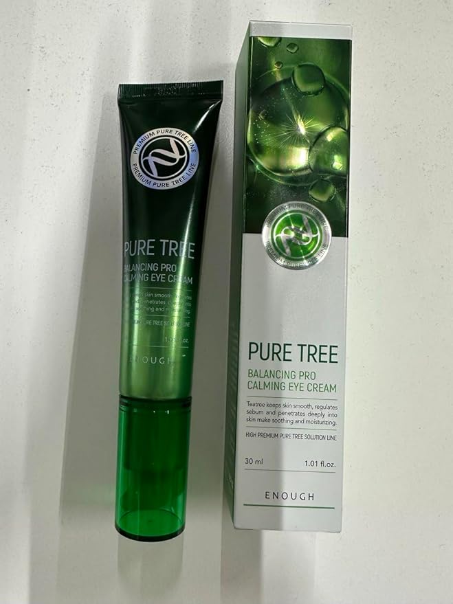 Enough Pure Tree Balancing Pro Calming Eye Cream - Soothes and Hydrates, 1.01 fl oz (30ml)