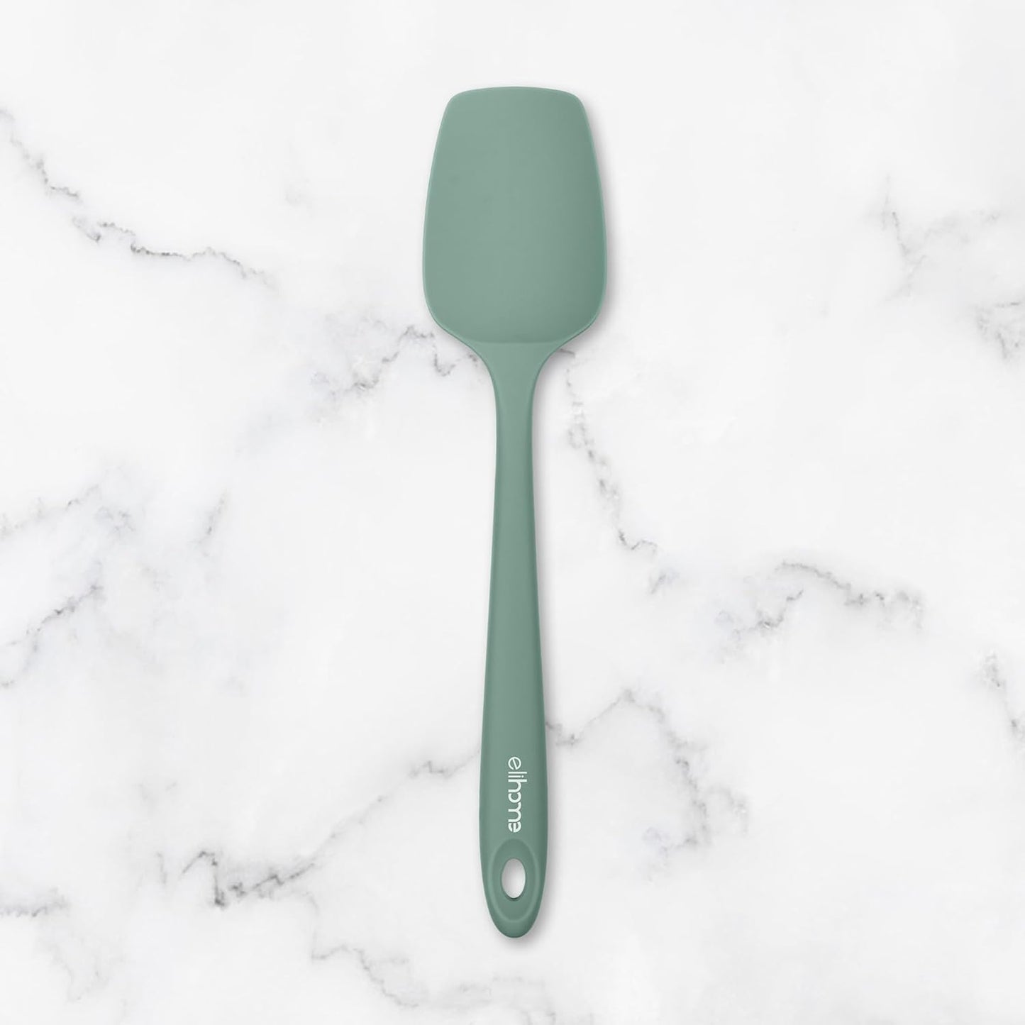 Elihome Classic Silicone Spoonula - Non-Stick Heat Resistant Silicone Scraper Spatula for Mixing, Serving, Scraping, Stirring, and More - 11 Inch, Sage Green