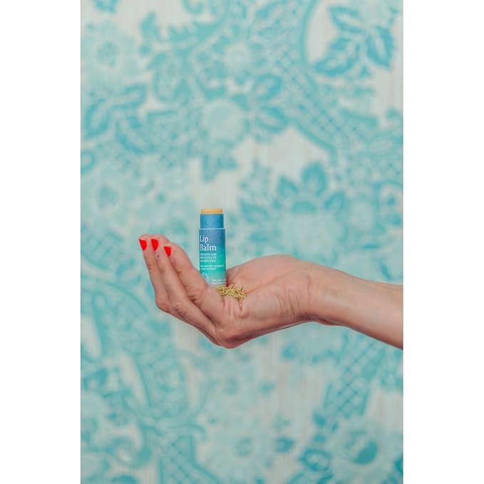 Vegan Lip & Eye Balm, Plant-Based Formula with Shea Butter, Jojoba Oil & Algae Extract for Skin Hydration & Protection, Sea Salt + Kelp Scent, 3-Pack