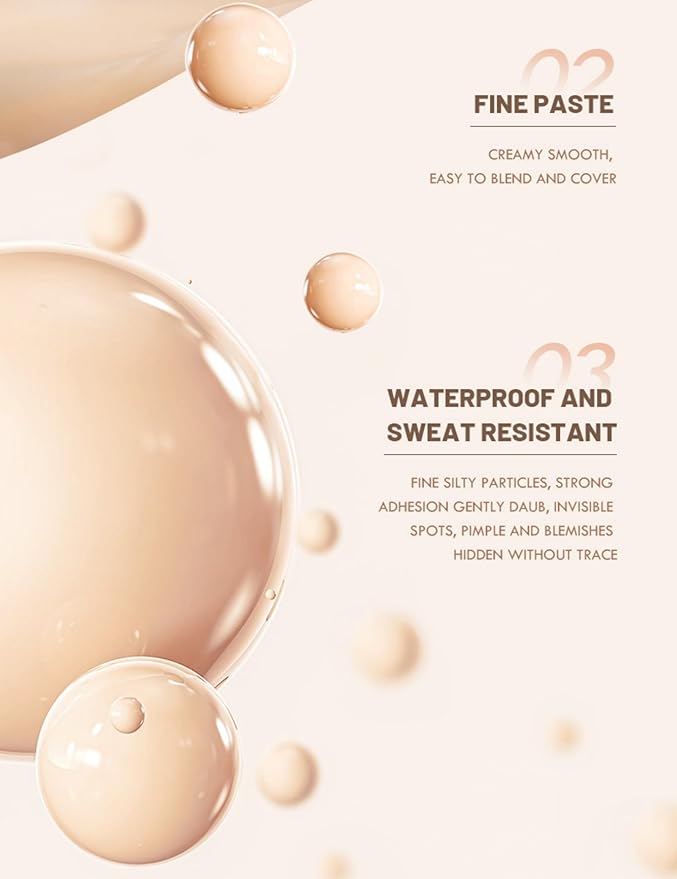 MAEPEOR Face Conceal Contour Palette 6 Colors Full Coverage and Lightweight Concealer Contour Palette Waterproof Long Lasting Contour Palette (Color 03)