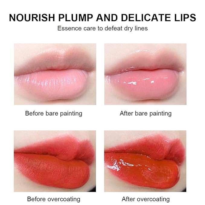 Lip Glowy Balm Hydrating Sleeping Lip Mask, Shine Glossy Finish Lip Oil - Reduce Lip Lines, Enhance Lip Color, Moisturizing & Plump Dry Chapped Lips Care Non-Sticky Lip Balm (#2 Berry)