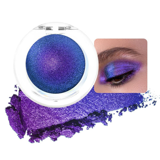 evpct Royal Blue Purple Duochrome Eyeshadow Palette Makeup, Metallic Chameleon Duo Chrome Multichrome Gothic festival Single Eye shadow Palette Makeup for Older Women, Face Glitter Eyeshadow Liquid