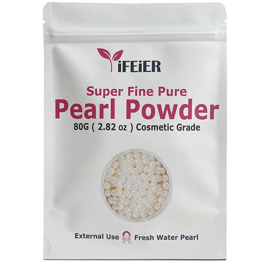 Pure Freshwater Pearl Powder for Skincare and Homemade Cosmetics Grade. 80g(2.82oz) SuperFine Pearl Powder for DIY lotions | creams | serums | making face mask, Natural and Oranic