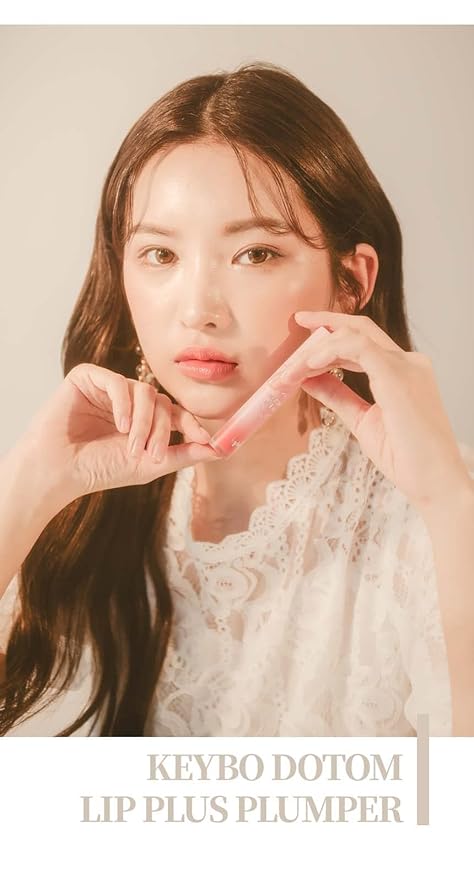 keybo Lip Plumper Dotom Lip Plus 16 Colors, 3 Steps Extreme Plumping Clear Lip Gloss by Essence Lip Care Oil & 16 Color Tints from Korean Makeup (08. Winter of me)